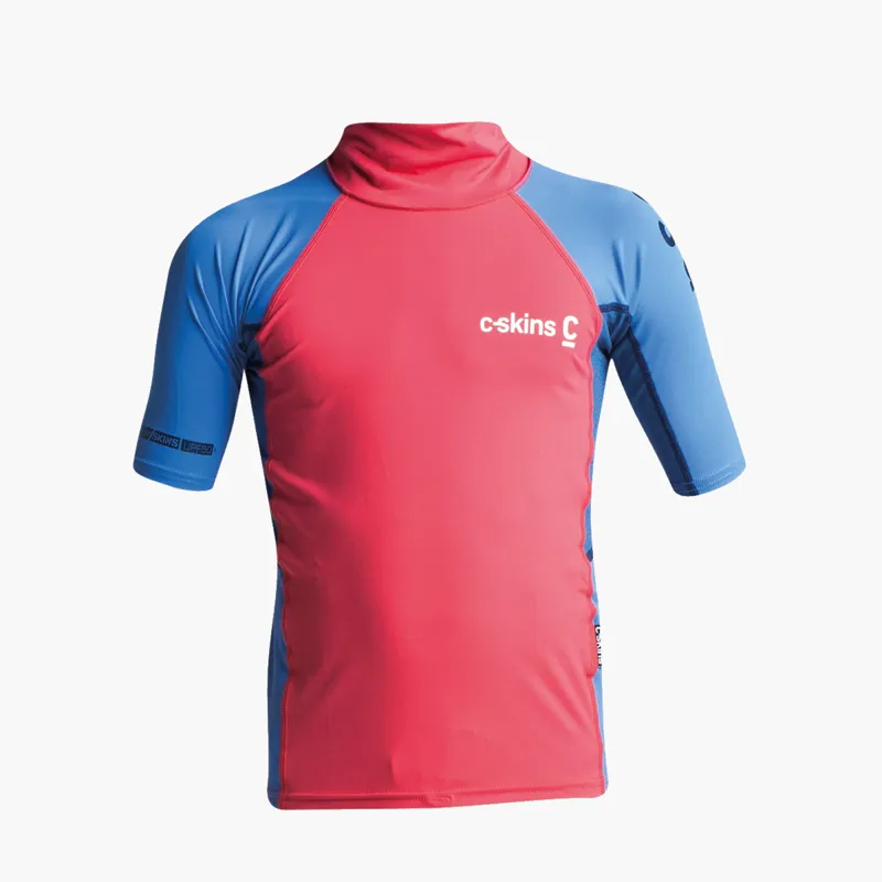 C-Skins Junior Short Sleeve Rash Vest Indigo/Blue